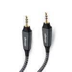 
HImage-Audio cable 3.5 mm jack stereo male/3.5 mm jack stereo male, 1.5 m, gray
