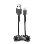 
SBS-Cable USB-C/USB-A, 18 W, spiral, 0.5 m, black
