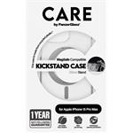 CARE - Puzdro Kickstand s MagSafe pre iPhone 15 Plus, strieborná