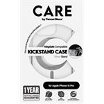 CARE - Puzdro Kickstand s MagSafe pre iPhone 15 Pro, strieborná