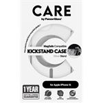 CARE - Puzdro Kickstand s MagSafe pre iPhone 15, strieborná