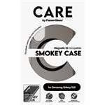 CARE - Puzdro Smokey s čiernym QI pre Samsung Galaxy S25, čierna