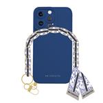 case&amp;me-Lady Case with wrist chain and scarf for iPhone 14 Pro Max, blue
