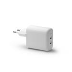 dbramante1928 - Cestovný adaptér re-charge GaN 2x USB-C, 2x 30 W, biela