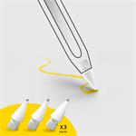 
doodroo-Replacement ABS tips for Apple Pencil 1st-2nd Gen, 3 pieces, white
