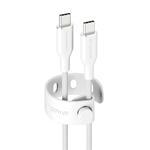 empower - Racing cable USB-C 60 W, 1,2 m, silver white