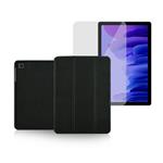 Fonex-Book Case Slim Pro + tempered glass for Samsung Galaxy Tab A7 2020, black