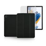 Fonex - Puzdro Book Slim Pro + tvrdené sklo pre Samsung Galaxy Tab A8 X205 10,5'', čierna