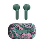 JAZ-Bezdrátová sluchátka TWS Chané s nabíjecím pouzdrem 400 mAh, leaves