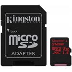 Kingston - microSDXC pamäťová karta Canvas React, 512 GB, SD adaptér