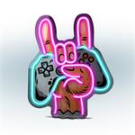 
Music Hero-LUME Neon Wall Lamp Game On Rock
