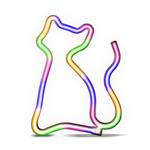 
Music Hero-LUME Neon Wall Lamp Meow In Color, Multicolor
