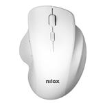 nilox - Bezdrôtová ergonomická myš NXMOWI3002, 3200 DPI, biela