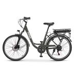 nilox - Mestský elektrobicykel J5 Pro s prednou kotúčovou brzdou 26", sivá