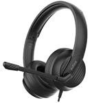 nilox - Stereo Headset s mikrofónom, USB-C/USB-A, ENC, čierna