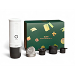 Outin - Nano Vianočný set prenosný kávovar (perleťovo biela) + Basket Plus sada