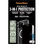 PanzerGlass - Bundle Hoops + Tvrdené sklo UWF Privacy + Hard Case pre iPhone 16 Pro Max