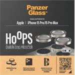 
PanzerGlass-Hoops lens protective cover for iPhone 15 Pro/15 Pro Max, natural metal
