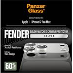 PanzerGlass - Ochranný kryt objektívu Fender pre iPhone 17 Pro Max, strieborná
