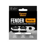 PanzerGlass - Ochranný kryt objektívu Fender pre iPhone Duo, strieborná