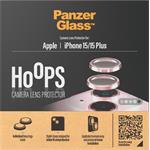 PanzerGlass - Ochranný kryt objektívu fotoaparátu Hoops pre iPhone 15/15 Plus, ružová
