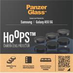 PanzerGlass - Ochranný kryt objektívu fotoaparátu Hoops pre Samsung Galaxy A55 5G, čierna