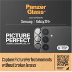 PanzerGlass - Ochranný kryt objektívu fotoaparátu PicturePerfect pre Samsung Galaxy S24+, čierna