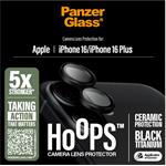 
PanzerGlass-Ochranný kryt objektivu Hoops Ceramic pro iPhone 16/16 Plus, černá
