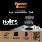 PanzerGlass - Ochranný kryt objektívu Hoops pre iPhone 14/14 Plus, čierna