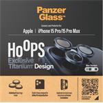 PanzerGlass - Ochranný kryt objektívu Hoops pre iPhone 15 Pro/15 Pro Max, blue titanium