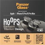 PanzerGlass - Ochranný kryt objektívu Hoops pre iPhone 15 Pro/15 Pro Max, natural titanium