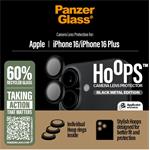 PanzerGlass - Ochranný kryt objektívu Hoops pre iPhone 16/16 Plus, čierna