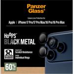 PanzerGlass - Ochranný kryt objektívu Hoops pre iPhone 17 Pro Max/17 Pro/16 Pro Max/16 Pro, čierna