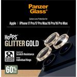 PanzerGlass - Ochranný kryt objektívu Hoops pre iPhone 17 Pro Max/17 Pro/16 Pro Max/16 Pro, glitter gold