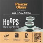 
PanzerGlass-Ochranný kryt objektivu Hoops pro iPhone 15/15 Plus, zelená
