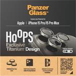 
PanzerGlass-Ochranný kryt objektivu Hoops pro iPhone 15 Pro/15 Pro Max, natural titanium
