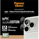 
PanzerGlass-Ochranný kryt objektivu Hoops pro iPhone 17 Pro Max/17 Pro/16 Pro Max/16 Pro, čirá
