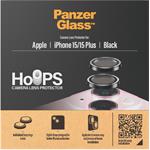 
PanzerGlass-Protective lens cover Hoops for iPhone 15/15 Plus, black
