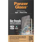 
PanzerGlass-Re:fresh UWF tempered glass with applicator for iPhone 15 Plus, black
