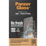 PanzerGlass-Re:fresh UWF tempered glass with applicator for iPhone 15 Pro Max, black