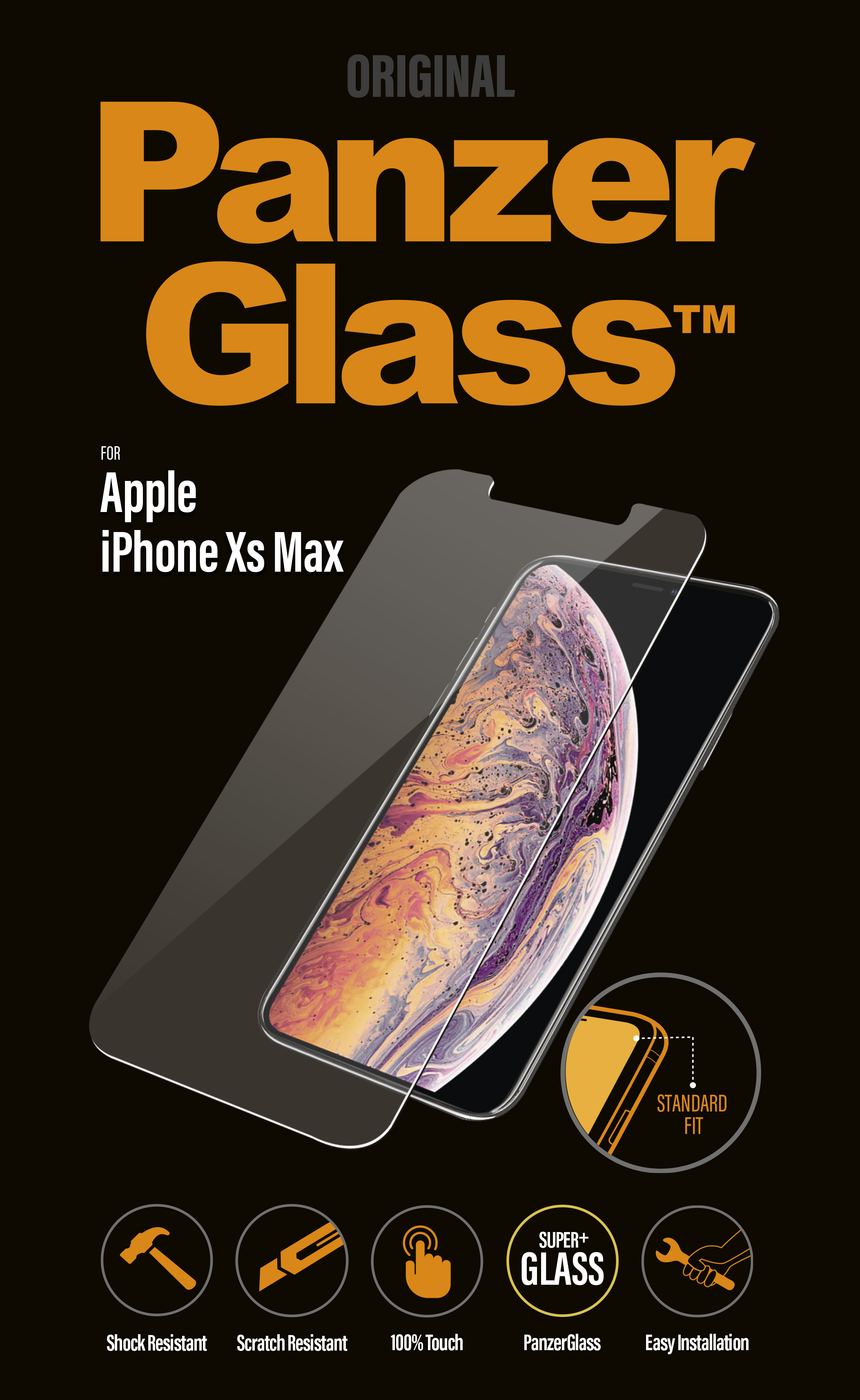 PanzerGlass-Tempered glass Standard Fit for iPhone XS Max, clear