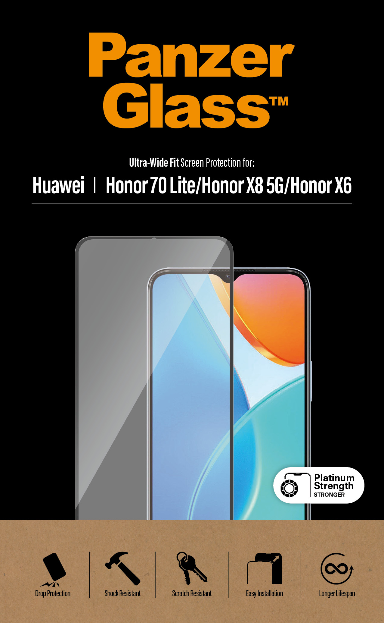 PG - Tvrd sk UWF pre Honor 70 Lite, čie