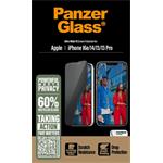 PanzerGlass - Tempered glass UWF Privacy for iPhone 17e/16e/14/13/13 Pro, black