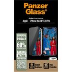 PanzerGlass - Tempered glass UWF Privacy for iPhone 17e/16e/14/13/13 w. Applicator, black