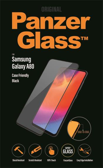 PanzerGlass - Tvrdené sklo Case Friendly pre Samsung Galaxy A80, čierna