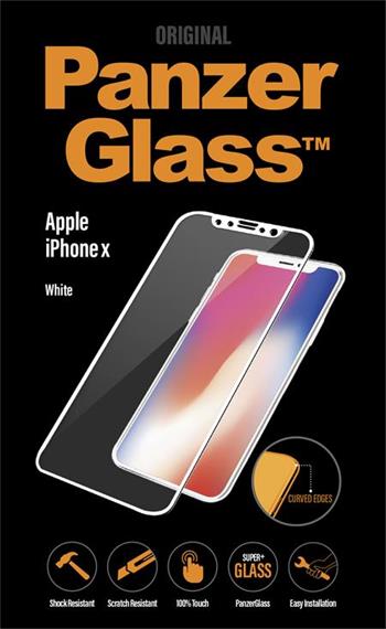 PanzerGlass - Tvrdené sklo pre iPhone XS/X, biela