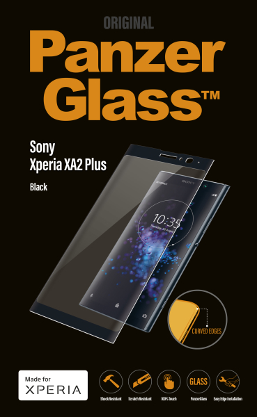 PanzerGlass - Tvrdené sklo pre Sony Xperia XA2 Plus, čierna