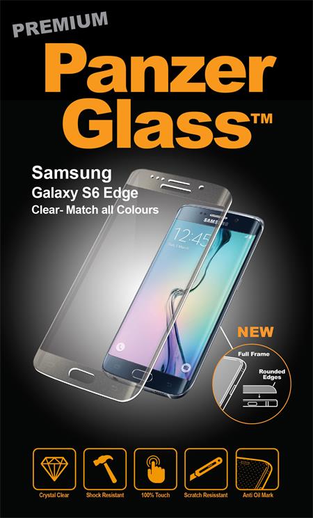 PanzerGlass - Tvrdené sklo PREMIUM pre Samsung Galaxy S6 Edge, strieborná