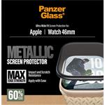 PanzerGlass - Tvrdené sklo UWF METALLIC pre Apple Watch 11/10 46 mm, čierna