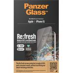 PanzerGlass-Tvrzené sklo Re:fresh UWF s aplikátorem pro iPhone 15, černá